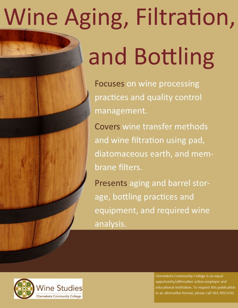 Wine Aging, Filtration, and Bottling Course