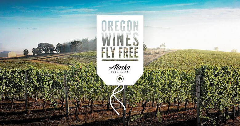 An example of the digital graphics found in the Oregon Wine Board’s Wine Flies Free toolkit, available to participating wineries. ABOVE: A traveler checking a case of Oregon wine before her flight.##Image coutesty of The Oregon Wine Board