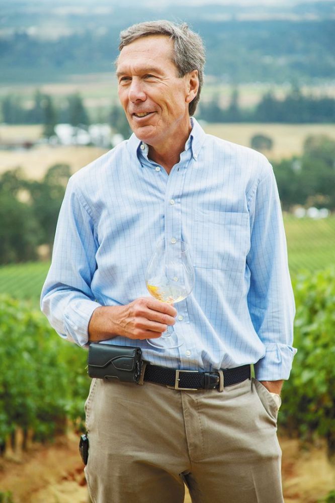 Bill Stoller enjoying a glass of white wine. ## Photo provided by Stoller Wine Group Bill Stoller enjoying a glass of white wine. ## Photo provided by Stoller Wine Group