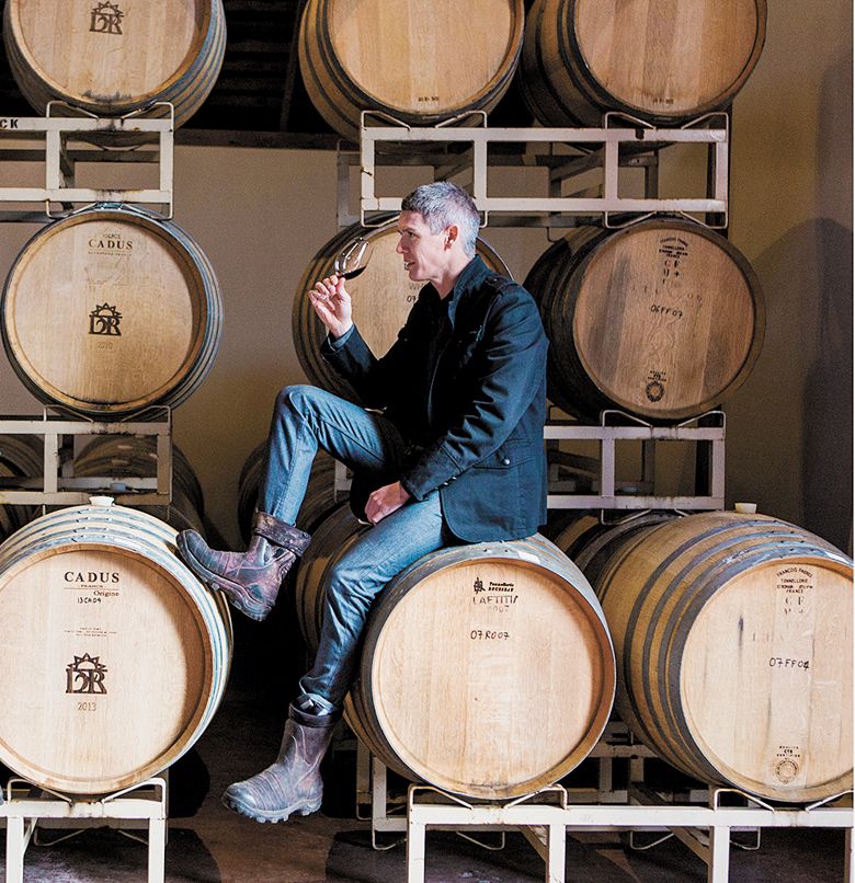 Winemaker Jean-Michel Jussiaume in Del Rio Vineyards barrel room.. ##Photo provided