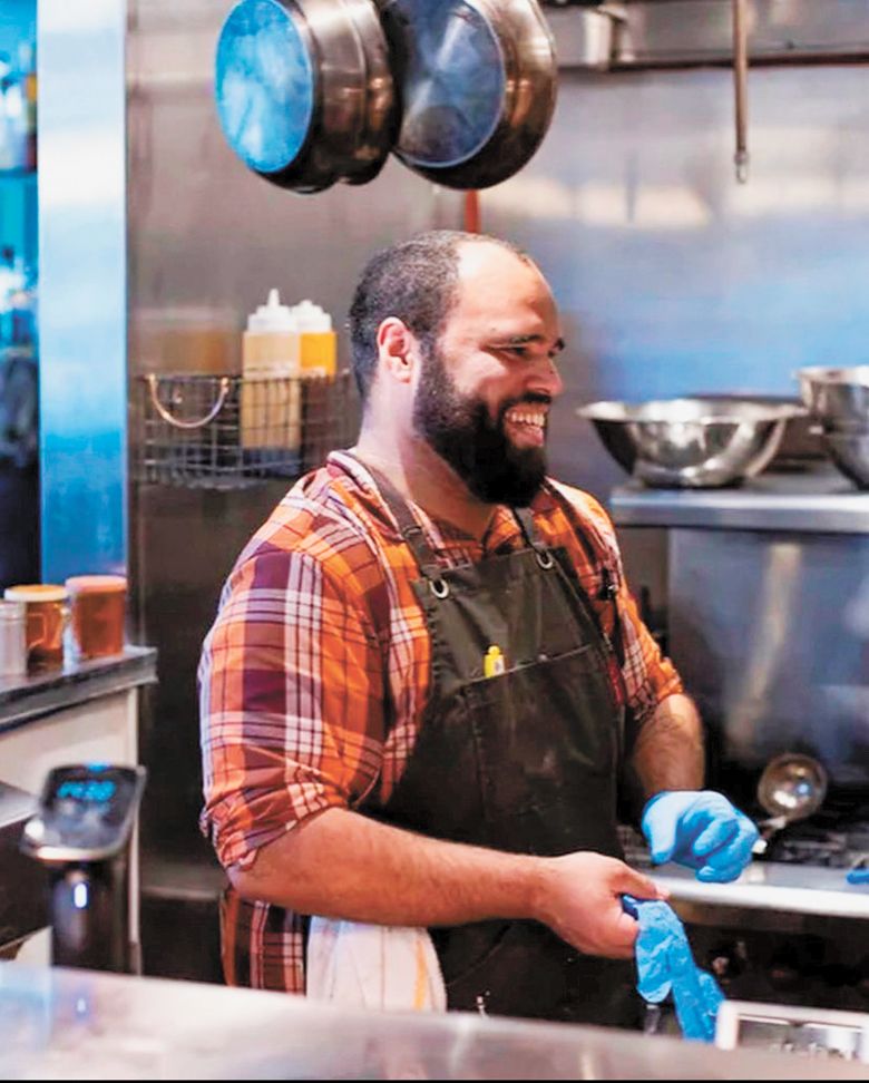 Chef Jonathan Jones working in the kitchen. ##Photo provided by Epilogue Kitchen