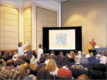 Rick Bakas of Bakas Media discusses smartphone apps and tools, like the QR code shown in the slideshow, and how they
can aid winery marketing and sales.