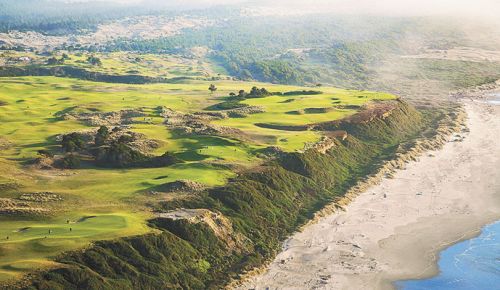 Bandon Dunes Golf Resort is a complex of four links and a par-three golf course, located just north of the city of Bandon on the Southern Oregon Coast. ##Photo provided