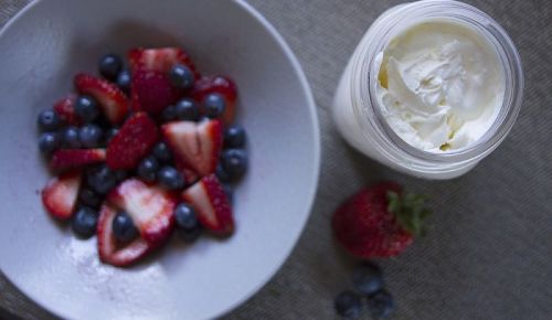 Homemade crème fraîche is simple to make and pairs perfectly with fresh-picked berries. Photo by Christine Hyatt.