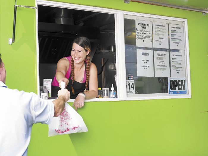 Molly Frizelle of Vivacious Molly’s Vibrant Eats offers Mexican-Korean fusion tacos and other items in Salem.