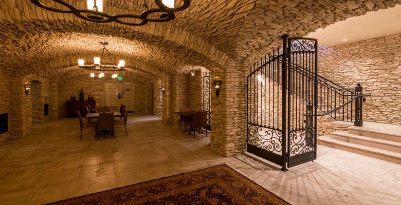 The Clubhouse cave was inspired by the Evenstad’s Burgundy estate. ##Photo Courtesy of Domaine Serene