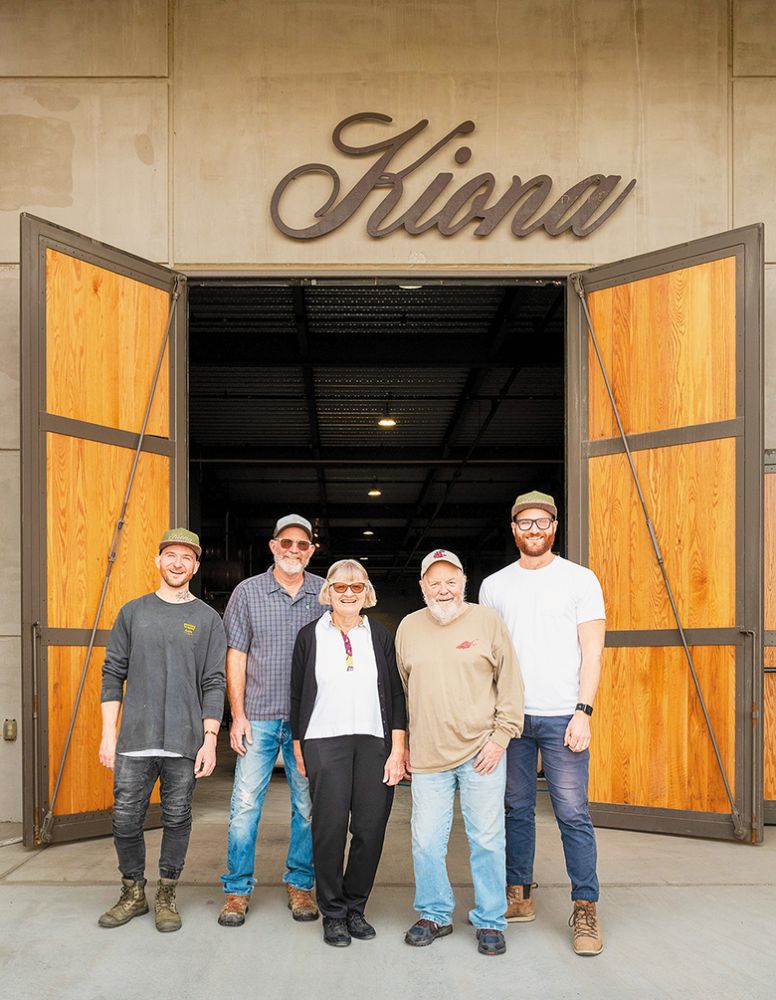 The Williams family at Kiona Vineyards and Winery, from left to right: Tyler, Scott, Ann, John and JJ Williams. ##Photo by Shawn Linehan