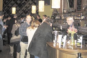 David Adelsheim chats with guests at the Oregon Wine Flight to New York City tasting event at City Winery in Manhattan.