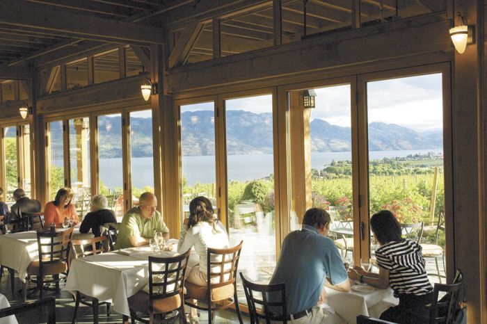 Old Vines Restaurant at Quails’ Gate Estate Winery in Central Okanagan, BC.
