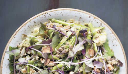Asparagus, Cauliflower & Quinoa Salad ##Photo by Aubrie LeGault