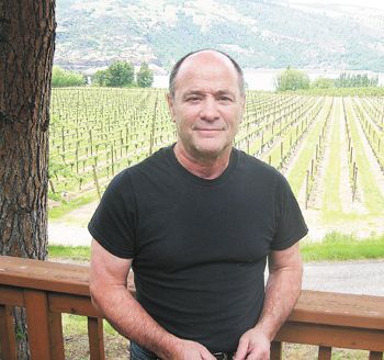 Tom Garnier put his emphasis on growing quality grapes at Garnier Vineyards, on the old Mayerdale Estate east of Mosier, Ore. Photo by Stuart Watson