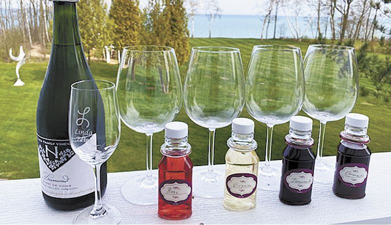 Naumes Family Vineyards uses individual bottles to help achieve its virtual tasting. ##Photo provided