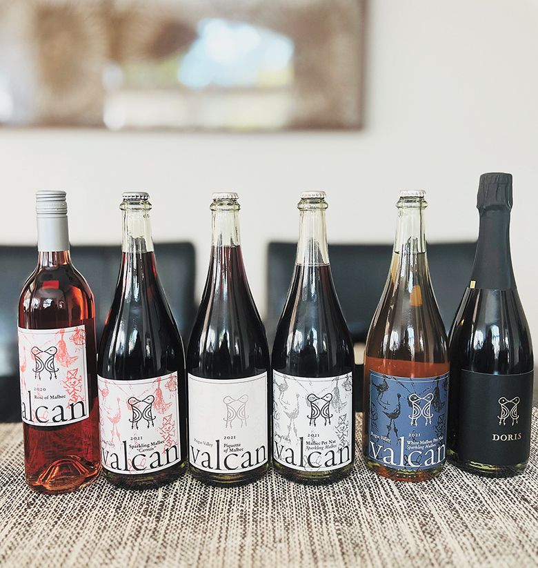 A lineup with some of the many Valcan Cellars’ offerings. ##Photo provided by Valcan Cellars