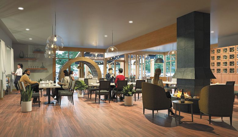 A rendering of WVV’s Lake Oswego Tasting Room & Winery Restaurant. 
##Image provided