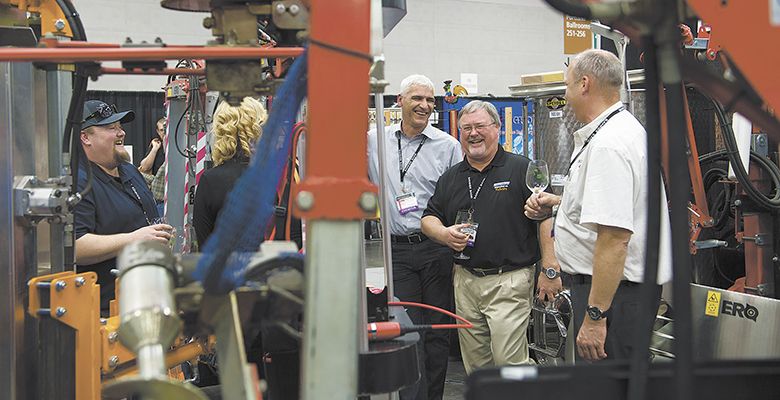 The trade show continues to be a popular component of the Oregon Wine Symposium.##Photo by Carolyn Wells Kramer