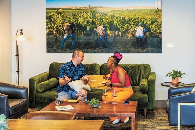 Vital Wines casual tasting room. Founded by Ashley Trout, the mission is to improve vineyard workers’ access to healthcare.##Photo by Richard Duval Vital Wines casual tasting room. Founded by Ashley Trout, the mission is to improve vineyard workers’ access to healthcare.##Photo by Richard Duval