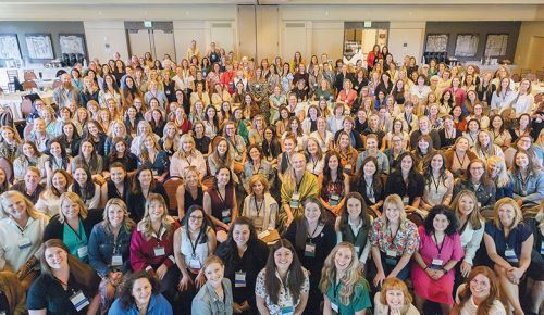 A group of attendees at the seventh annual Women in Wine Conference. ## Photo credit: Fahrner Creative