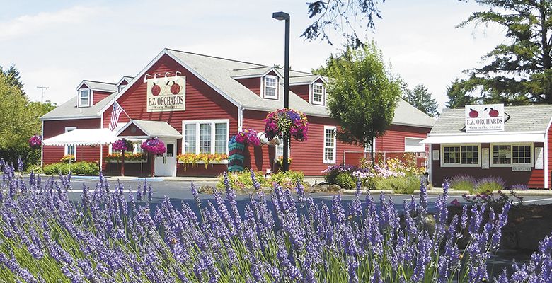 E.Z. Orchard is located northeast of Salem.