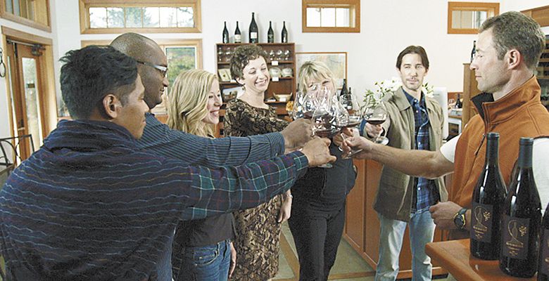 Jesse Lange (far right) will star in the first “Best Bottle” series in which contestants will be mentored by the Dundee Hills winemaker.##Photo provided