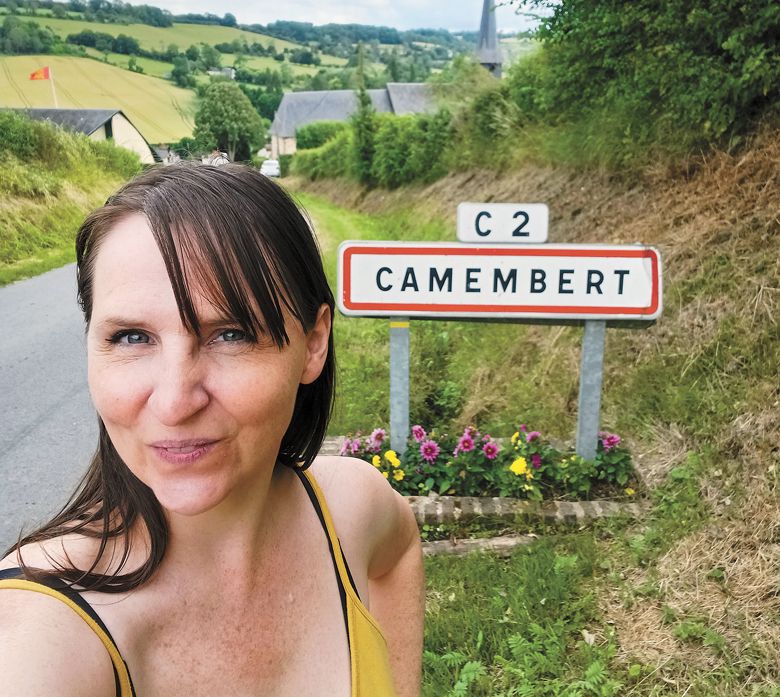 Picard in the tiny village of Camembert, where she bought the only camembert cheese still handmade with local, raw normand cows’ milk. It’s illegal in the U.S. ##Photo by Mélodie Picard Picard in the tiny village of Camembert, where she bought the only camembert cheese still handmade with local, raw normand cows’ milk. It’s illegal in the U.S. ##Photo by Mélodie Picard