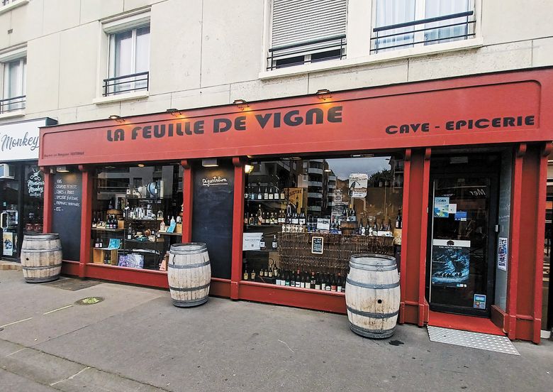 La Feuille de Vigne wine shop, specializing in French wines, called The Grapeleaf. ##Photo by  Mélodie Picard