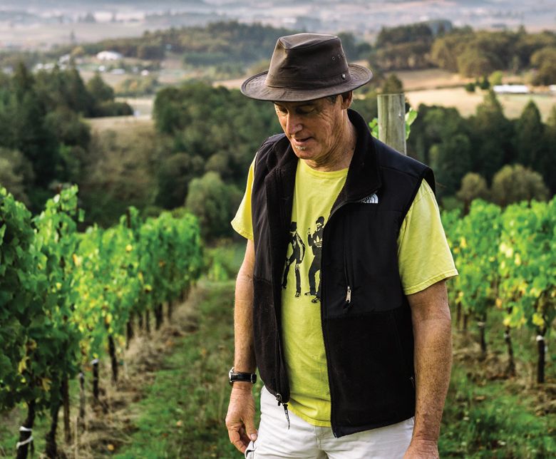 Jay Boberg during harvest at Bishop Creek Vineyard.##PHOTO BY Matthew Luczy