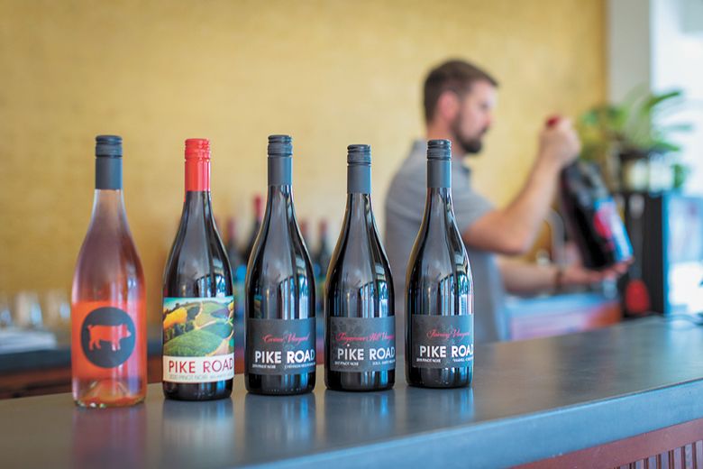 Visitors can try a flight of Pinot Gris, Chardonnay, Pinot Noir. ##PHOTO BY ANNA CAMPBELL