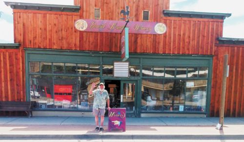 David Hamilton standing in front of his winery, located in a sprawling, 125-year-old former mercantile building in John Day. ##Photo by Rick F. Lamountain