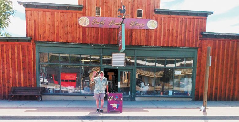 David Hamilton standing in front of his winery, located in a sprawling, 125-year-old former mercantile building in John Day. ##Photo by Rick F. Lamountain