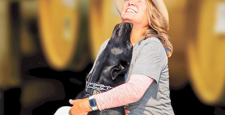 Linda Donovan and her pup, Shamrock.##Photo BY David Gibb Photography