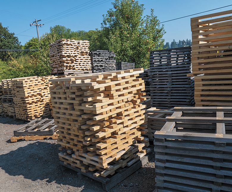 Neatly stacked oak wood seasons outside for three years. ## Photo by Rusty Rae