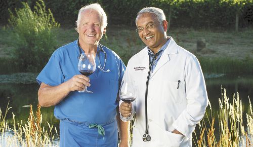 Drs. John O. Bergström, left, and Madaiah Revana##Photo by Andrea Johnson