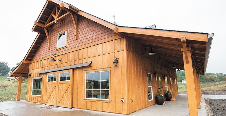 Construction is almost complete on Domaine
Divio’s tasting room, located at 16435 N.E. Lewis
Rogers Lane, Newberg. A grand opening event is
planned for Nov. 21.##Photo by Marcus Larson