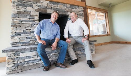 Winemaker Bruno Corneaux (left) partners with longtime Burgundian friend André
Weil to establish Domaine Divio.##Photo by Marcus Larson