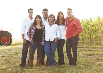 (From left) David, Jeanne, Dave, Deolinda, Stephanie and Samuel Coelho in the
Coelho Estate Vineyard. The family’s Amity winery was selected as a finalist for the 2010 Excellence
in Family Business Award given Oregon State University’s Austin Family Business Program. (From left) David, Jeanne, Dave, Deolinda, Stephanie and Samuel Coelho in the
Coelho Estate Vineyard. The family’s Amity winery was selected as a finalist for the 2010 Excellence
in Family Business Award given Oregon State University’s Austin Family Business Program.