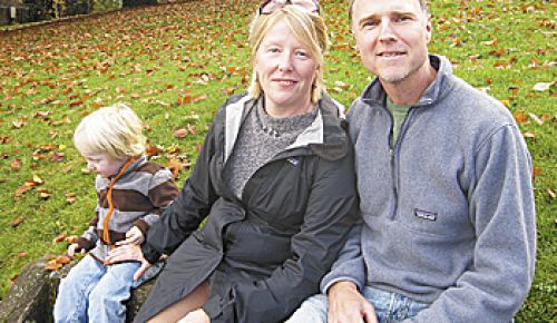 Owners Scott Elder and Stephanie Lamonica take time out from the vineyard with their son, Samuel.