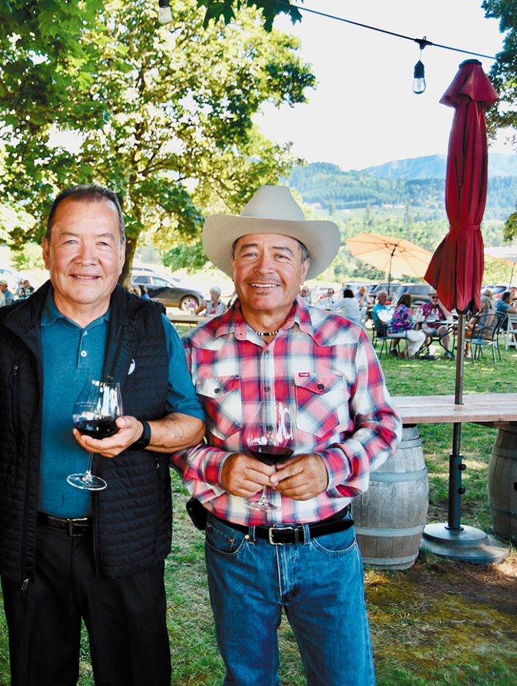 A recent photo of Efren (left) and Miguel Loeza enjoying wine from the vineyards they manage. ## Photo provided by Willamette Valley Vineyards