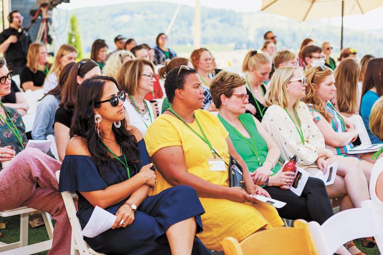 Women gathered to relate, learn and discuss issues.##Photo BY Andrea Lonas Photography