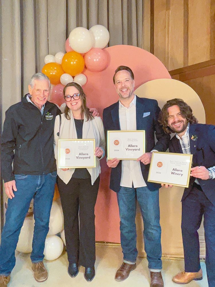 Staff from Alloro Vineyard celebrating their awards. ## Photo provided by Cellar Stars Awards