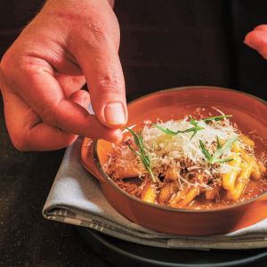 Winter Squash Cavatelli with Speck and Wild Arugula ## Photo by Carter Hiyama