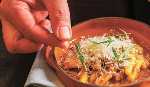 Winter Squash Cavatelli with Speck and Wild Arugula ## Photo by Carter Hiyama