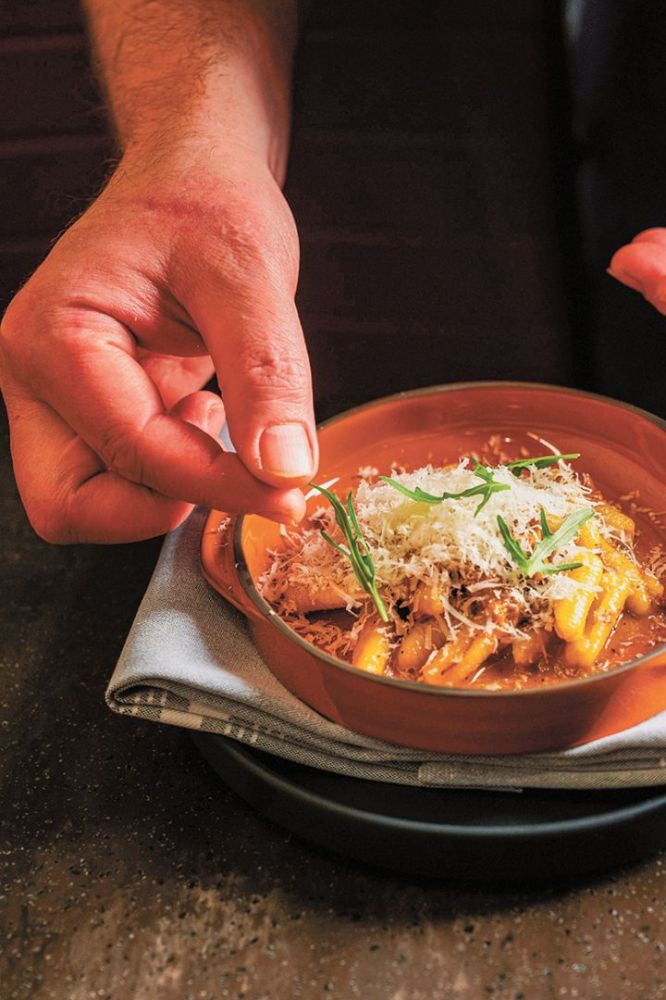 Winter Squash Cavatelli with Speck and Wild Arugula ## Photo by Carter Hiyama