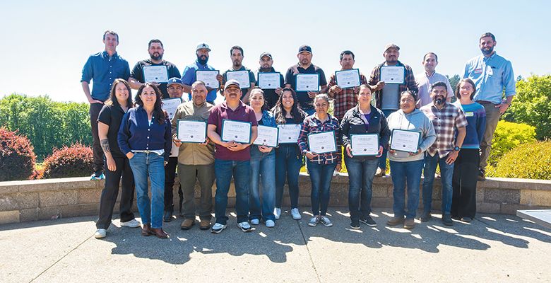 AHIVOY&rsquo;s 2026 cohort graduates during the graduation ceremony at Chemeketa Community College&rsquo;s Eola campus.
## Photo provided by AHIVOY