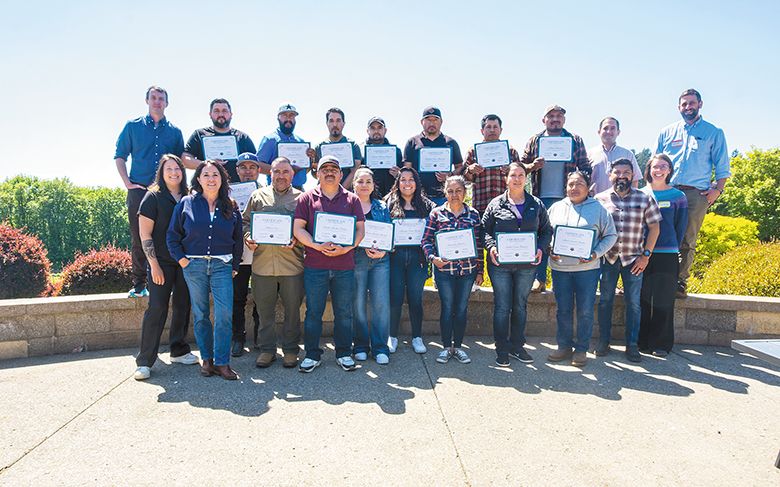 AHIVOY&rsquo;s 2026 cohort graduates during the graduation ceremony at Chemeketa Community College&rsquo;s Eola campus.
## Photo provided by AHIVOY