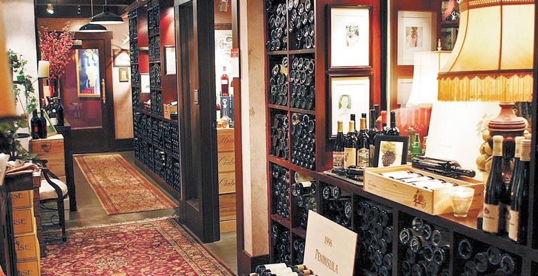The Herbfarm’s wine cellar hall says it all: This restaurant is serious about wine. ##Photo by Ron Zimmerman/The Herbfarm.