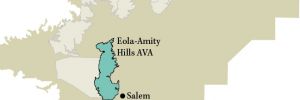 Map of the nested Eola-Amity Hills American Vitcultural Area within the Willamette Valley. ## Image by Oregon Wine Press