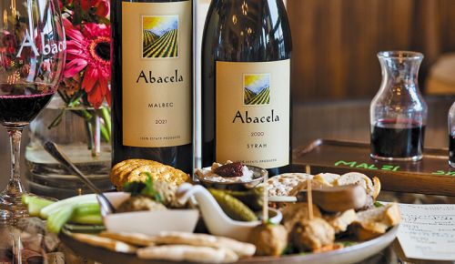 Charcuterie and wine at Abacela’s Vine & Wine Center. ## Photo provided by Abacela