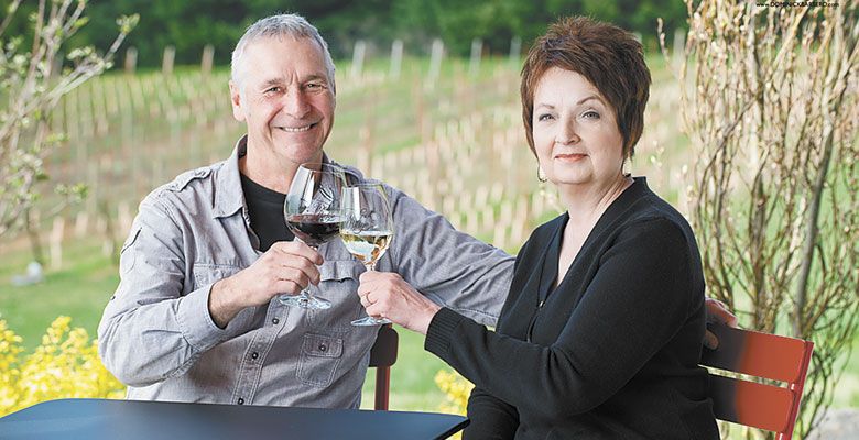 Jim and Wendy McGavin of Walnut Ridge Vineyard ##Photo provided