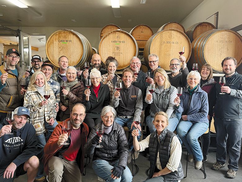 Participants celebrating during their final Winegrowers Series session. ## Photo provided by Analemma Wines Participants celebrating during their final Winegrowers Series session. ## Photo provided by Analemma Wines