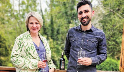 Winemakers Brianne Day and Colin Howard of Day Wines. ##Photo by Viggo Day